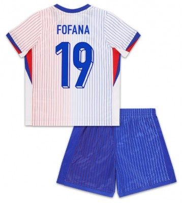 Frankrig Youssouf Fofana #19 Replika Babytøj Udebanesæt Børn EM 2024 Kortærmet (+ Korte bukser)